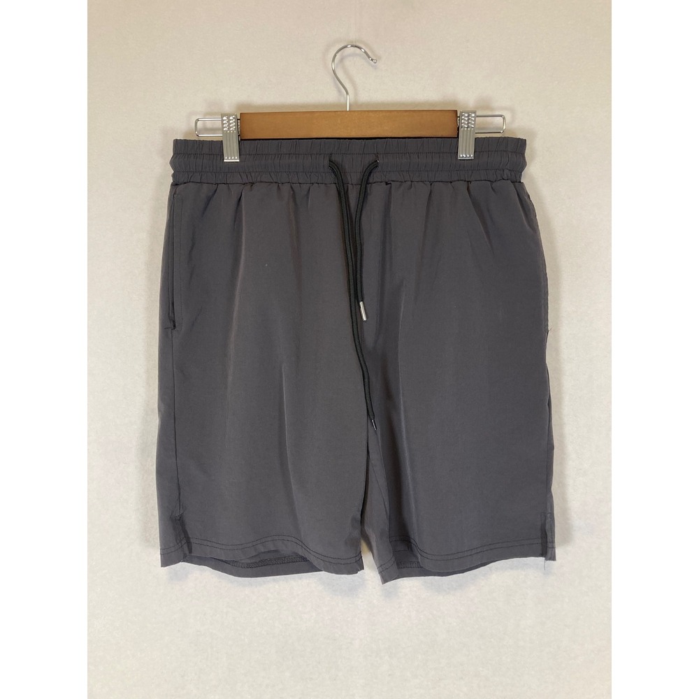 Athletic Gorpcore COOFANDY Mens Medium Gray Nylon Spandex Zipper Pocket Shorts